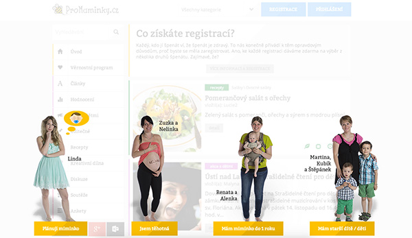 Náhled nového webu ProMaminky.cz
