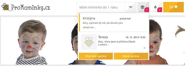Zprávy a upozornění