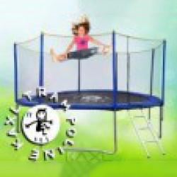 Trampolína s ochrannou sítí