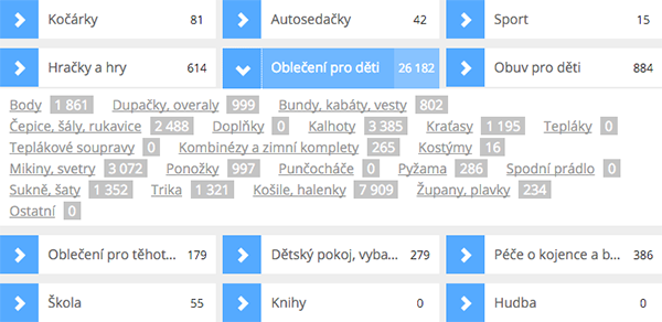 Nová sekce Nákup a prodej