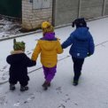 První letošní sníh přesně s Novoročním přípitkem