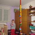 Tak náš komín je postaven. Gábinka má přání vyhrát LEGO DUPLO Lesopark. :)