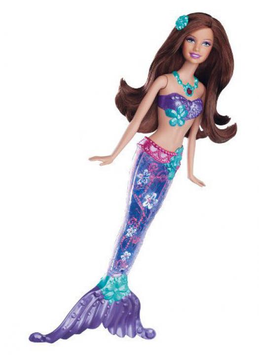 Barbie Svítící mořská panna, fialová
