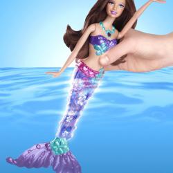 Barbie Svítící mořská panna, fialová