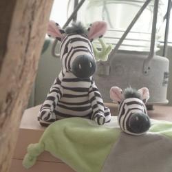 Bebe-jou Plyšový mazlící ubrousek Dinky Zebra