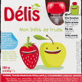 DÉLIS 100% ovocné pyré jablko-jahoda (4x90g) - ovocný příkrm