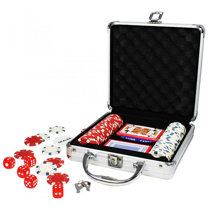 Eddy Toys Poker sada s kovovým kufříkem, 100 žetonů