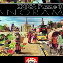 Educa Puzzle Panoramatické Globální svět, 3000 dílků