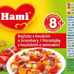 Hami Rajčata s hovězím a brambory - 6 x 200g