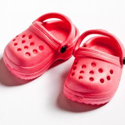 Heless Crocsy boty pro panenku červené