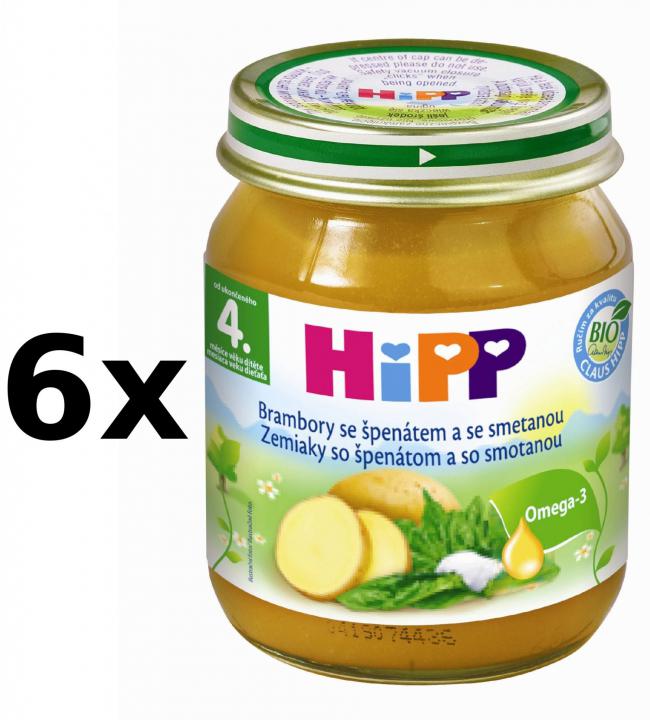 HiPP BIO Jemný špenát s brambory - 6 x 125g