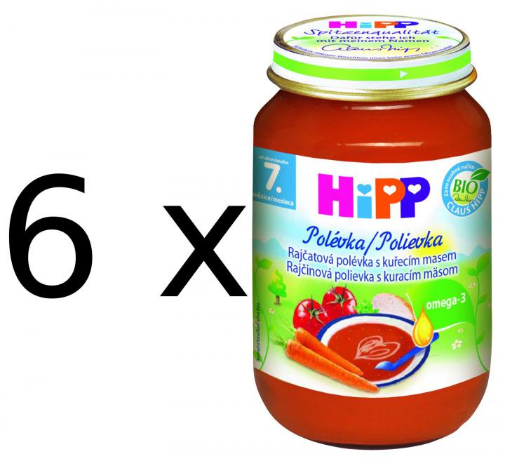 HiPP Rajčatová polévka s kuřecím masem - 6x190g