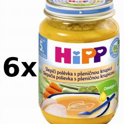 HiPP Slepičí polévka s pšeničnou krupicí - 6x190g