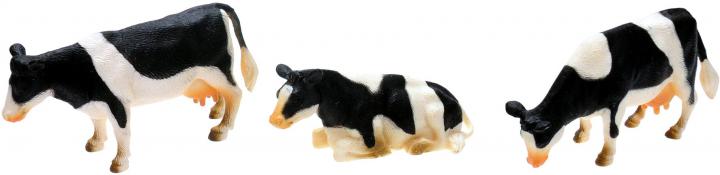 Kids Globe Kráva černobílá 1:32 stojící/ležící 12ks