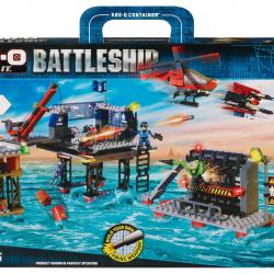 KRE-O Battleship stavebnice Mořská pevnost s vrtulníkem