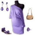 Letní šaty s 3/4 rukávy > varianta fialová
