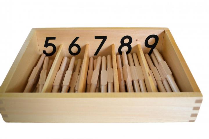 Montessori pomůcky Krabička s vřeténky
