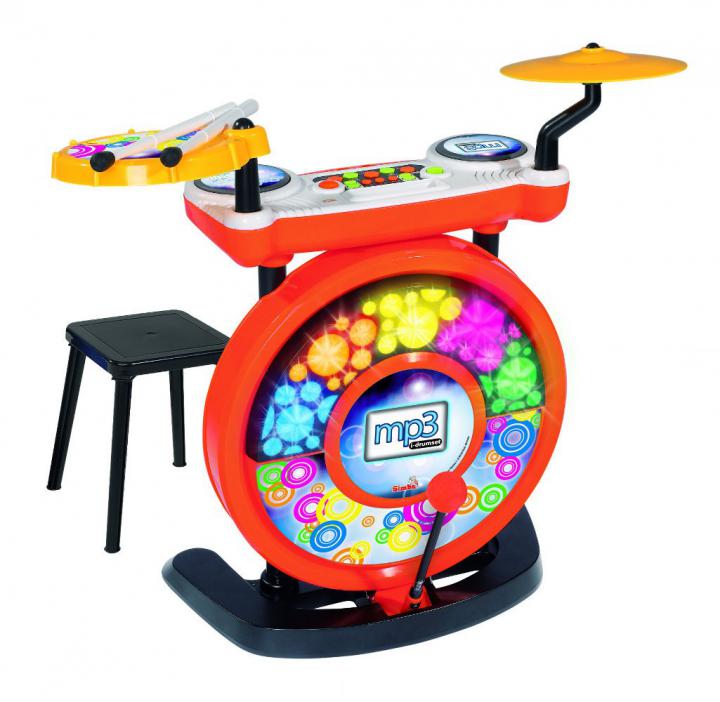 Simba Elektronické bubny se stoličkou, vstup pro MP3