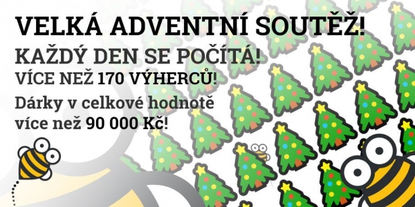 VELKÁ ADVENTNÍ SOUTĚŽ! 170 VÝHERCŮ! DÁRKY ZA VÍCE NEŽ 90.000 KČ