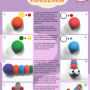 Barevná housenka z modelíny Jumping Clay