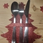 Vánoční prostírání - Stromeček na příbory