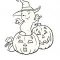 Halloweenská omalovánka