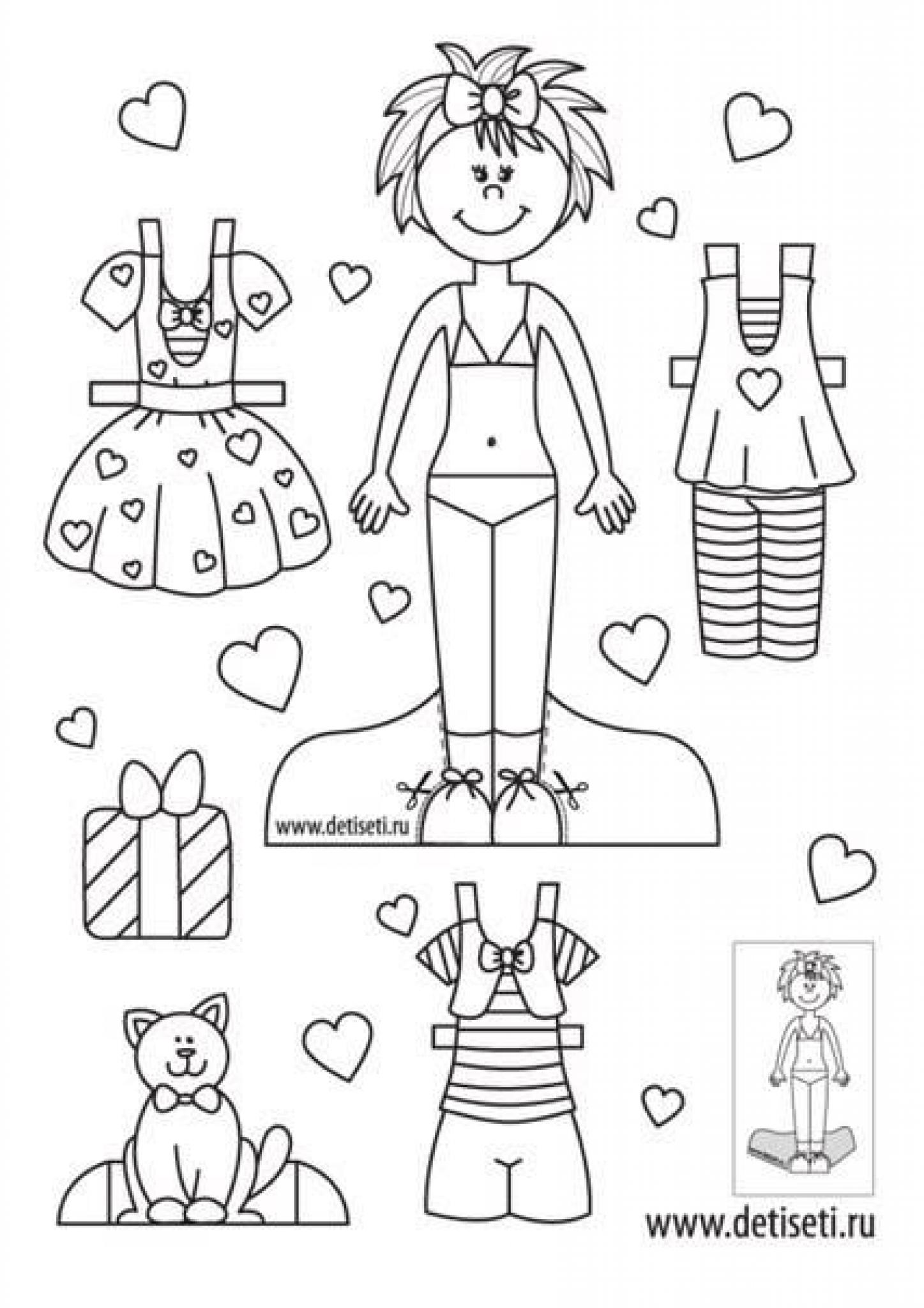 Распечатать большую куклу. Бумажная кукла раскраска. Раскраски одевалки для девочек. Раскраска кукла с одеждой. Кукла раскраска для детей.