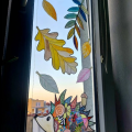 Oboustranná podzimní výzdoba oken
