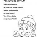 Omalovánka Rukavičky s básničkou