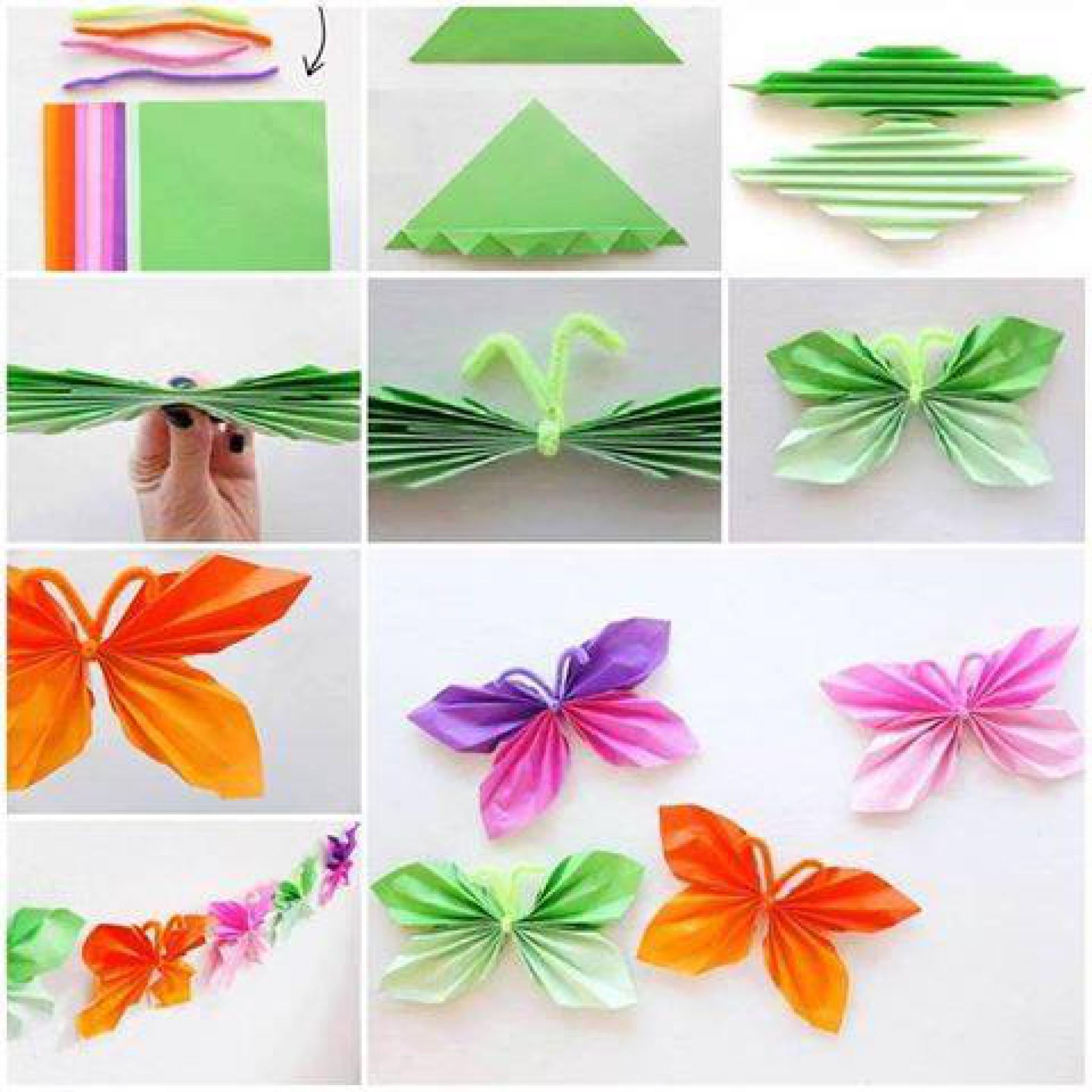 Бабочки Из Бумаги Для Цветов