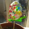 Velikonoční zapichovátko (vajíčko) do květináče