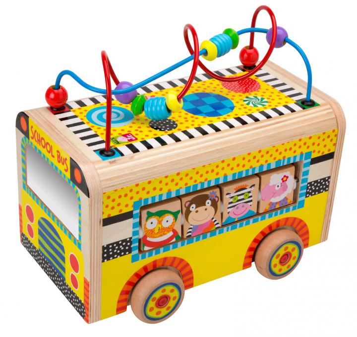 Alextoys Edukační autobus dřevěný