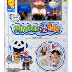 Alextoys Vodolepky Piráti do vany  plast./pěna v taštičce 38 dílků