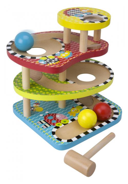 Alextoys Zatloukačka dřevěná 4 patra