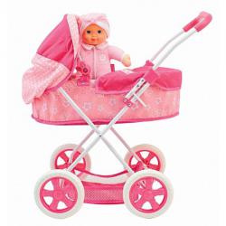Alltoys Moje první BAMBOLINA 2v1 set kočárek s panenkou