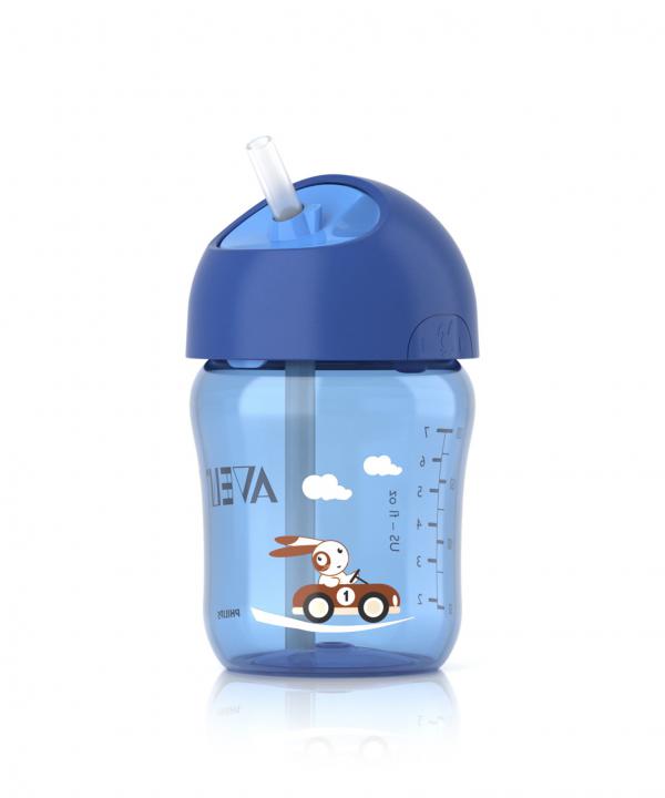 Avent Hrneček s brčkem 260ml od 12 měsíců, modrá