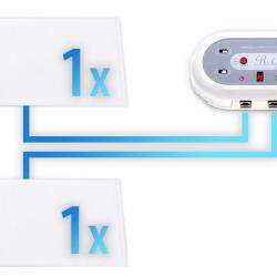 Baby Control Digital Monitor dechu Pro dvojčata - 2 podložky