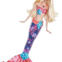 Barbie Svítící mořská panna, červená