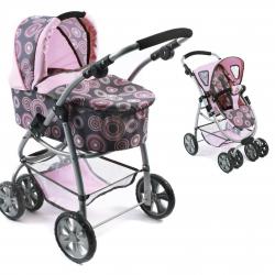 Bayer Chic Kočárek pro panenky BELLINA 2 v 1, 86