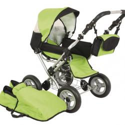 Bayer Design WIX - kočárek pro panenky zelená