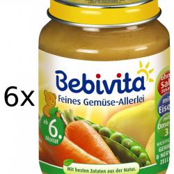 Bebivita Jemná zeleninová směs - 6x190g