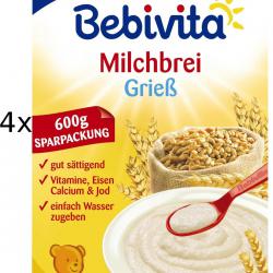 Bebivita Mléčná kaše krupicová - 4 x 600g