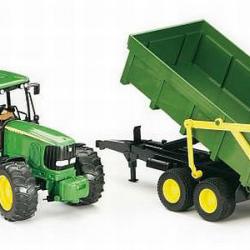 Bruder John Deere 6920 traktor s vyklápěcím přívěsem