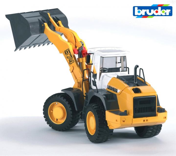 Bruder Liebherr traktor s radlicí na úklid silnic 1:16