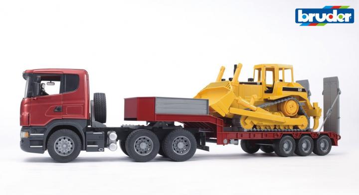Bruder Tahač SCANIA R s buldozerem CAT 1:16