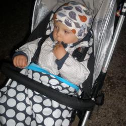 deka do kočárku Grey Dots