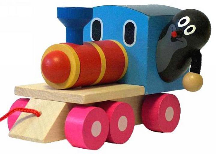 DETOA Krtek a mašinka dřevo 12cm