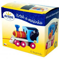 DETOA Krtek a mašinka dřevo 12cm