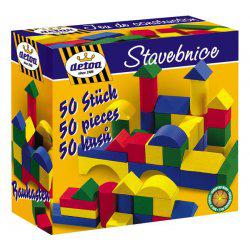 dřevěná stavebnice - 50 dílků
