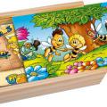 Dřevěné puzzle - včelka Mája